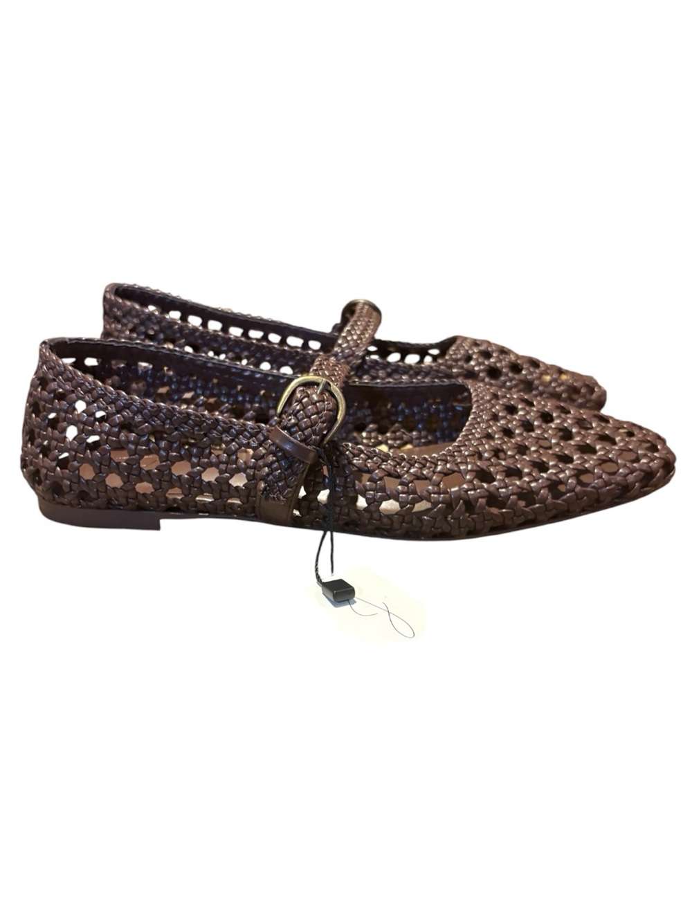 JOIE Weavy Mary Jane Flats in Chocolate Brown Size 7.5 NWT - Picture 3 of 9